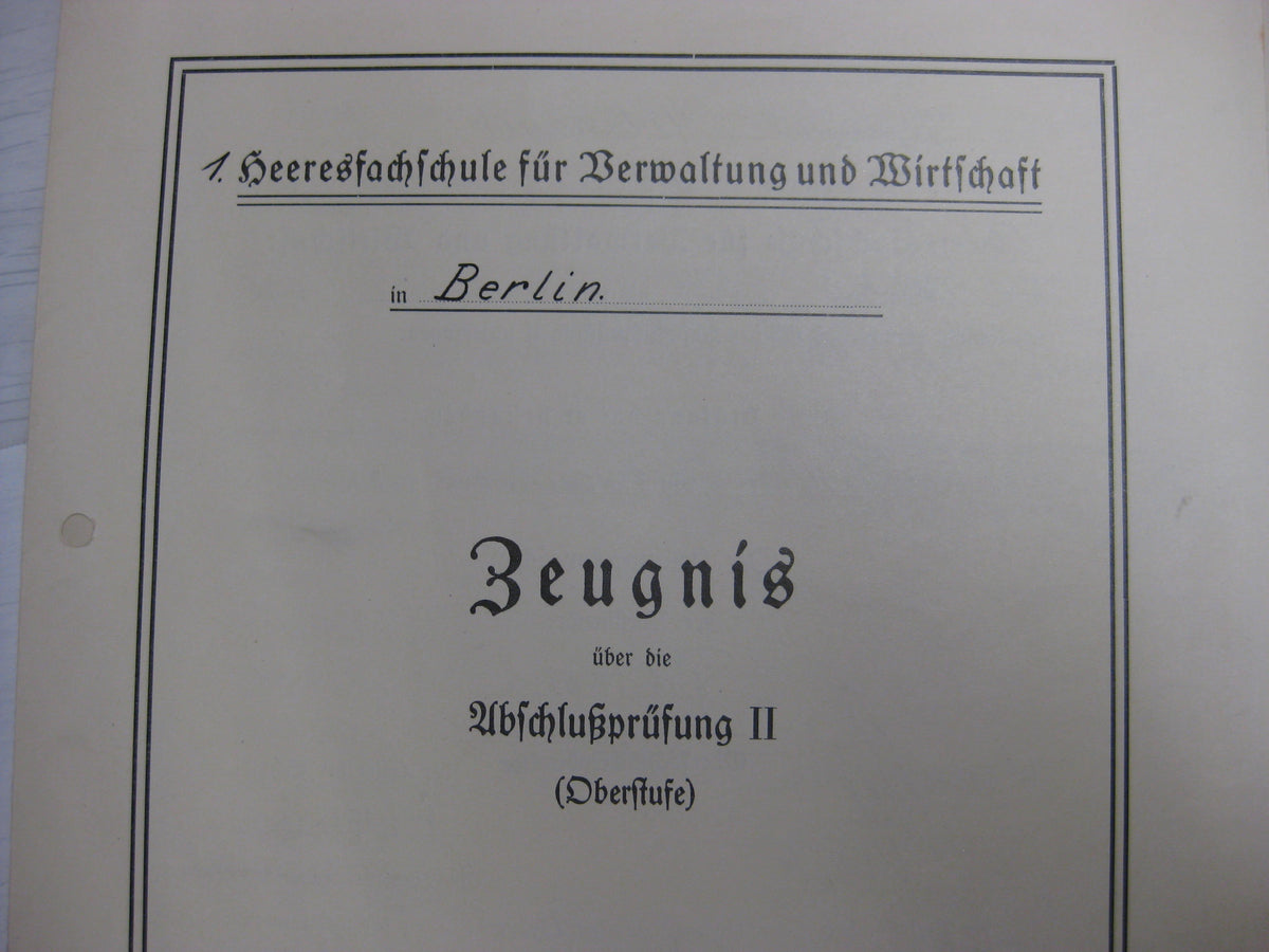 Besitzzeugnis Krimschild Verleihungsurkunden Militärpass Oberstabsintendant / Major Wehrmacht  Russland Ostfront