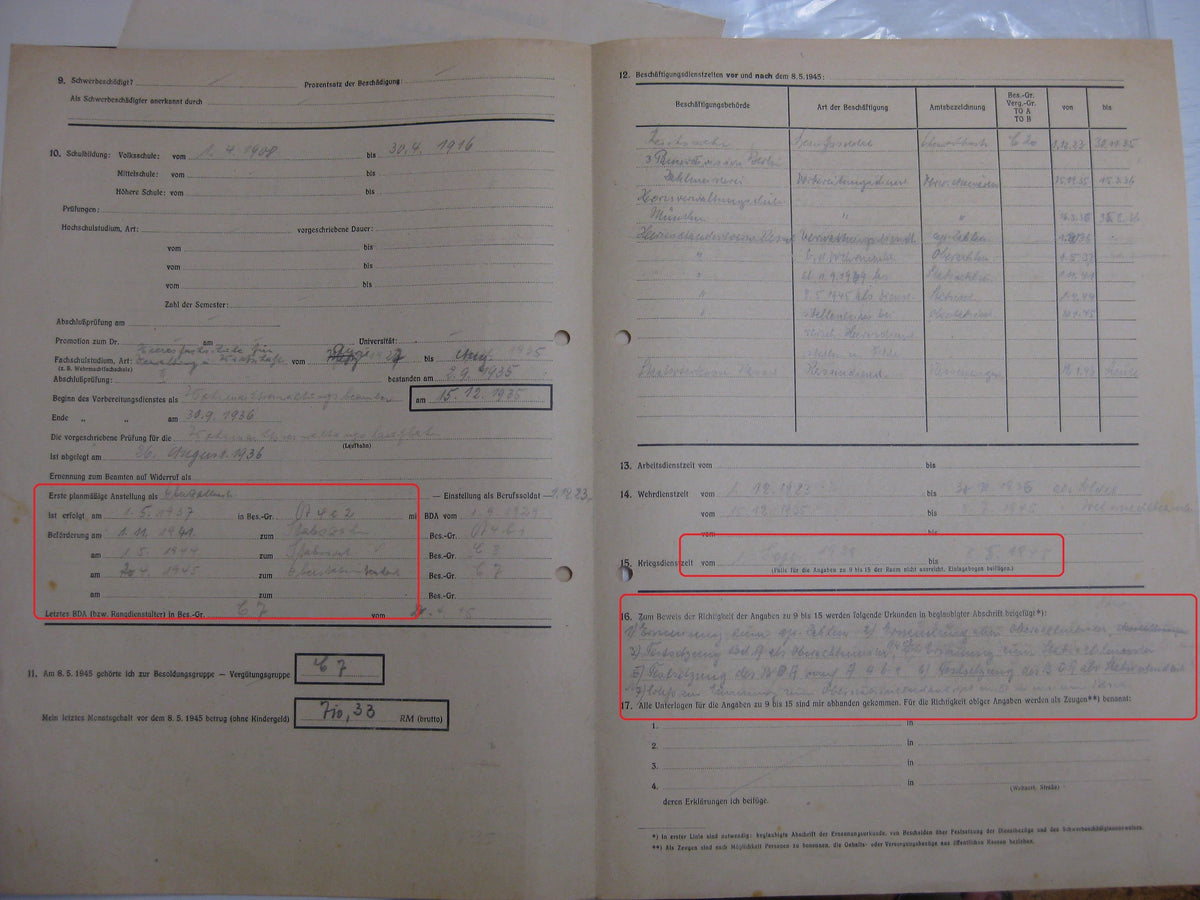 Besitzzeugnis Krimschild Verleihungsurkunden Militärpass Oberstabsintendant / Major Wehrmacht  Russland Ostfront