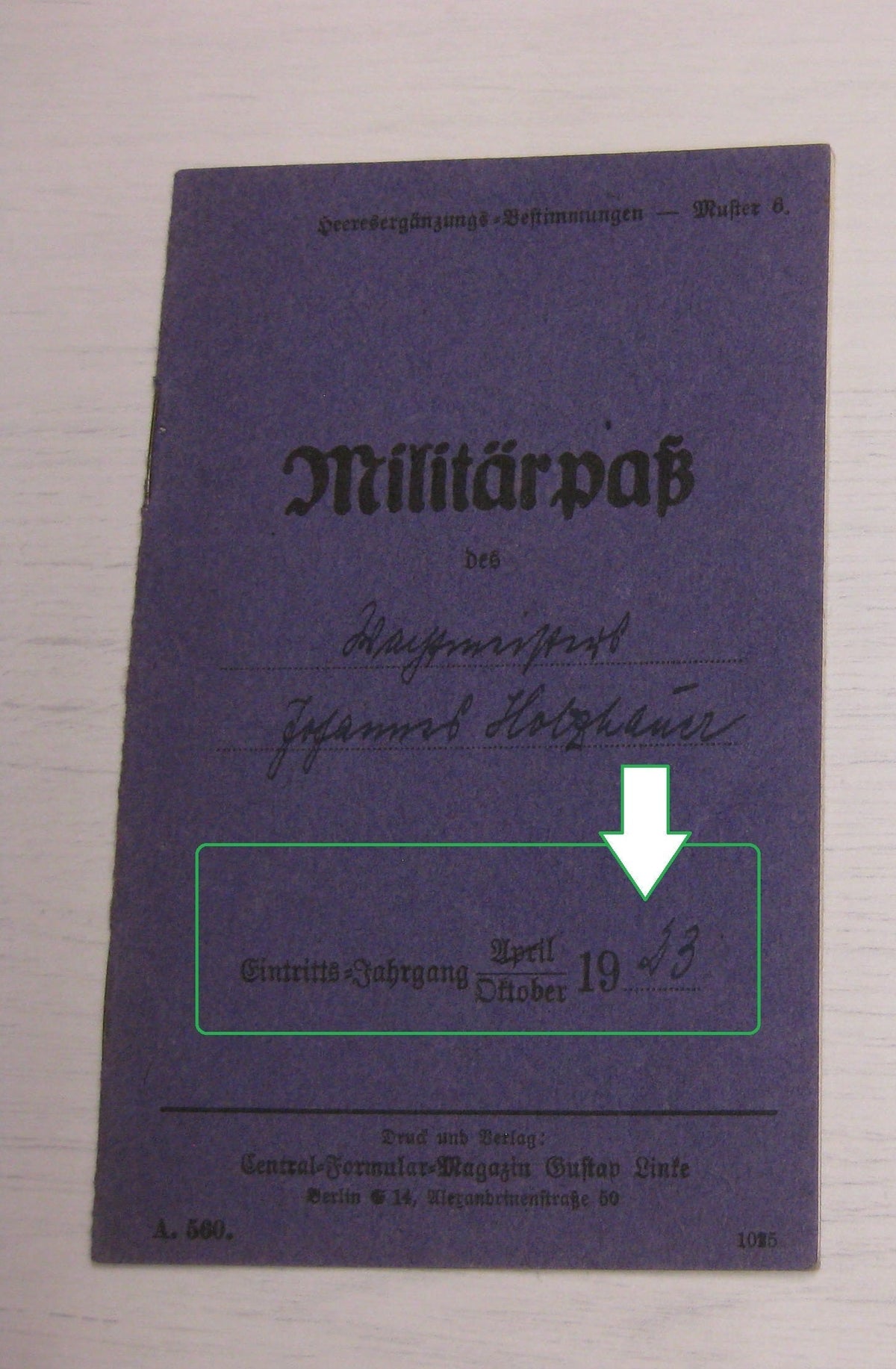 Besitzzeugnis Krimschild Verleihungsurkunden Militärpass Oberstabsintendant / Major Wehrmacht  Russland Ostfront