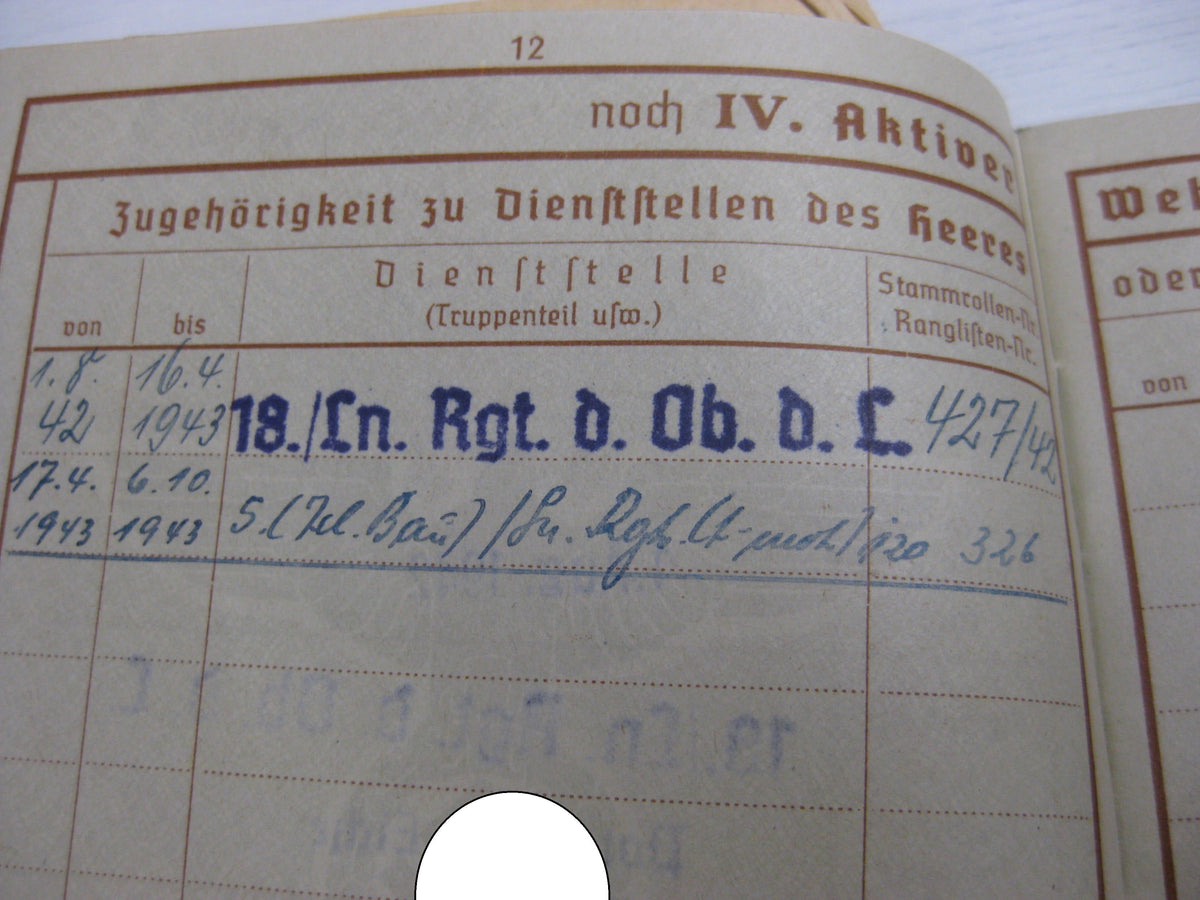 Wehrpaß Hitlerjugend  Mitgliedsausweis Wehrmacht Russland Ostfront