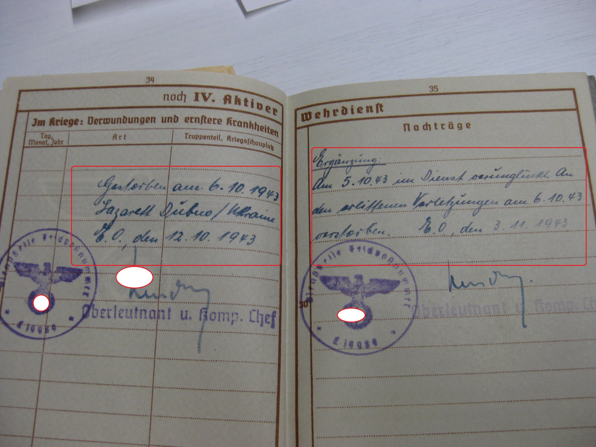 Wehrpaß Hitlerjugend  Mitgliedsausweis Wehrmacht Russland Ostfront