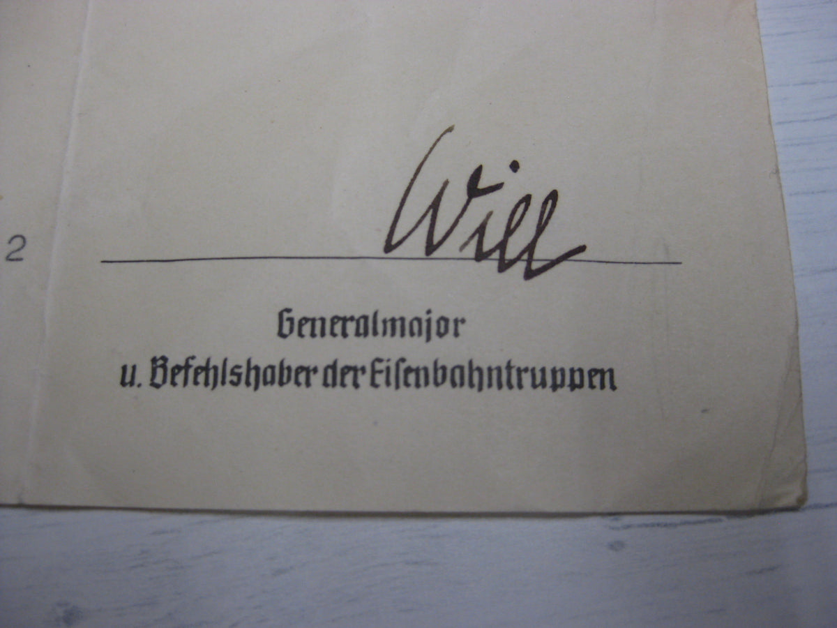 Besitzzeugnis Verleihungsurkunden Eisernes Kreuz Orden Wehrmacht Verleihung im Polenfeldzug