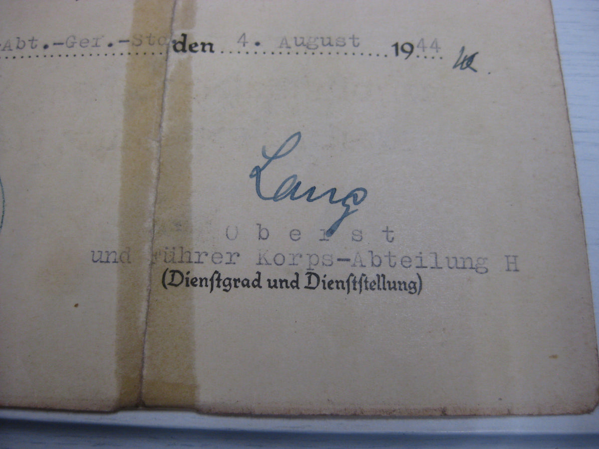 Besitzzeugnis Verleihungsurkunden Panzerartillerie Panzerjäger Sturmartillerie