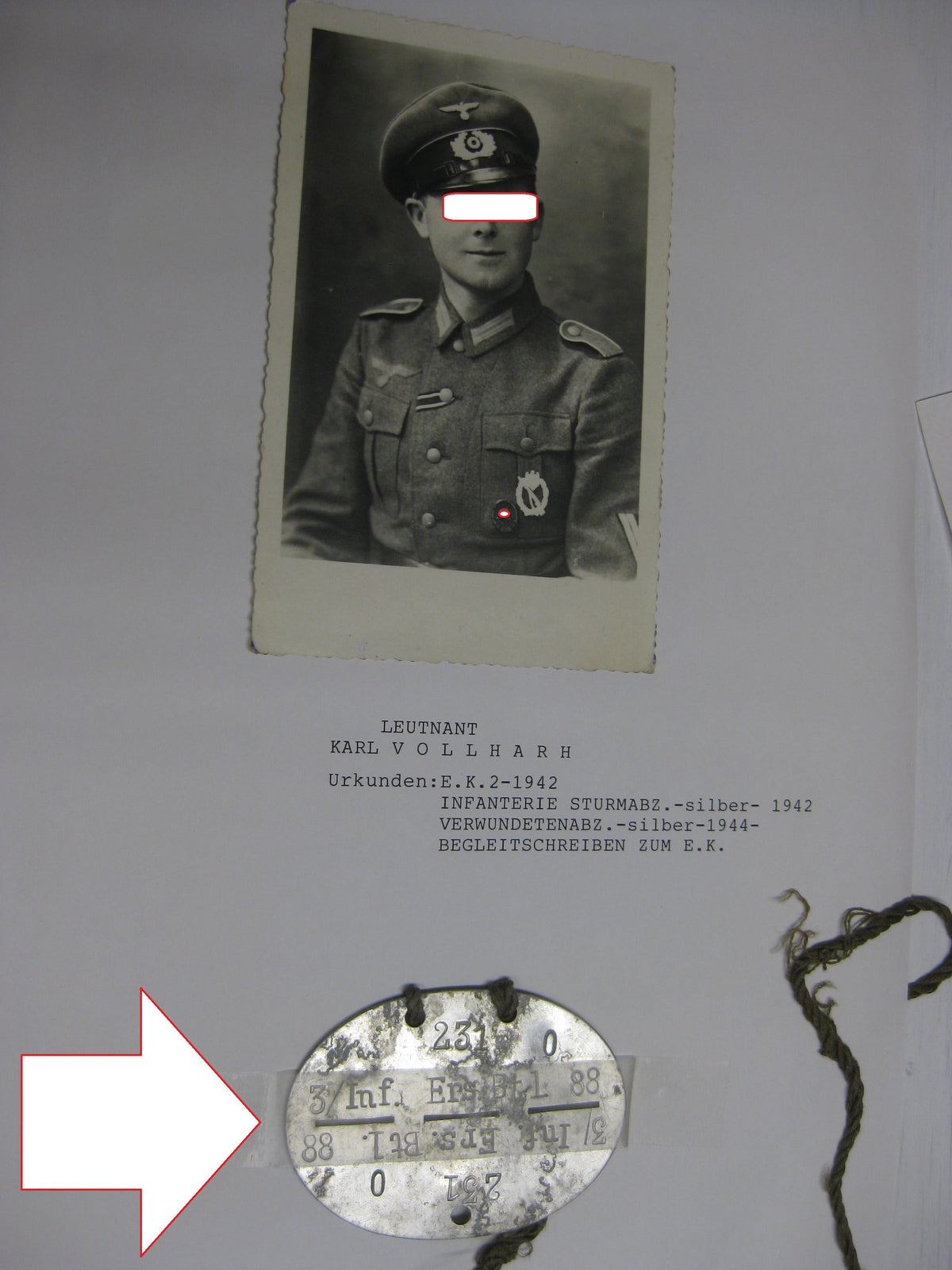 Erkennungsmarke Besitzzeugnis seltene VARIANTE Verleihungsurkunden EK2/39 Konvolut