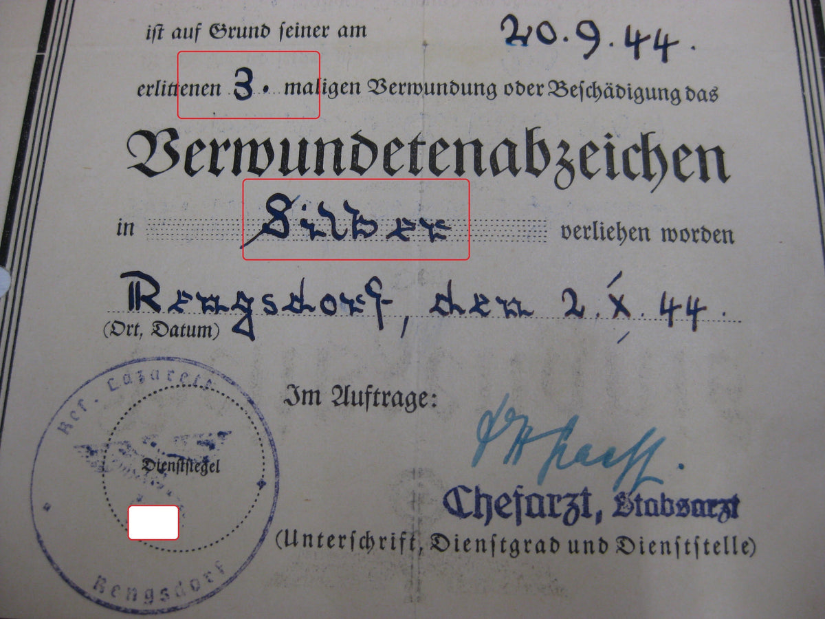 Erkennungsmarke Besitzzeugnis seltene VARIANTE Verleihungsurkunden EK2/39 Konvolut