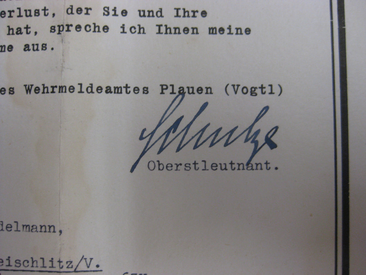 Gefallenenurkunde Kriegsmarine U-Bootwaffe U-Bootfahrer NARVIK