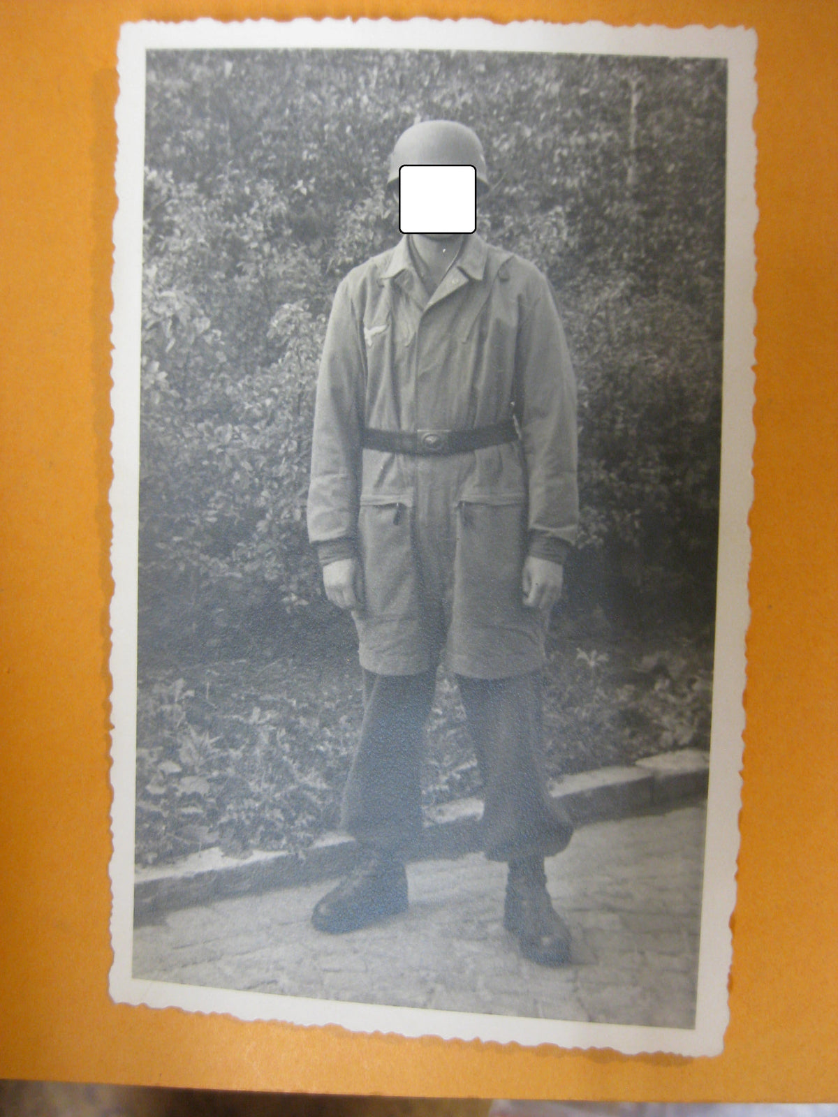 Uniformfoto Fallschirmtruppe Fallschirmschütze der Wehrmacht Springerhelm Fallschirmjägerhelm Stahlhelmfoto 3.Reich