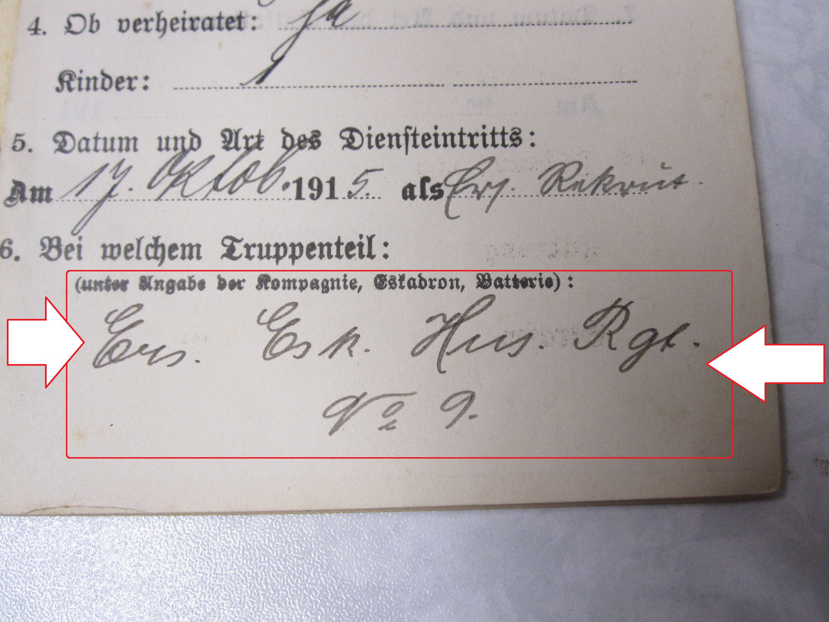 EK2/14 Militärpaß Soldbuch Überweisungsnationale Hildesheim Husaren Regiment 9 Personalausweis britische Zone Gustedt Wolfenbüttel Elbe