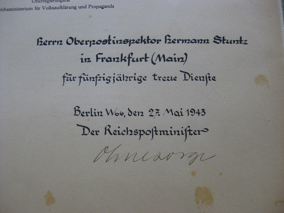Mappe Meisterwerke deutscher Kriegs-Bildberichter Ehrengeschenk FRANKFURT mit Originalunterschrift Ohnesorge 1942 / 1943