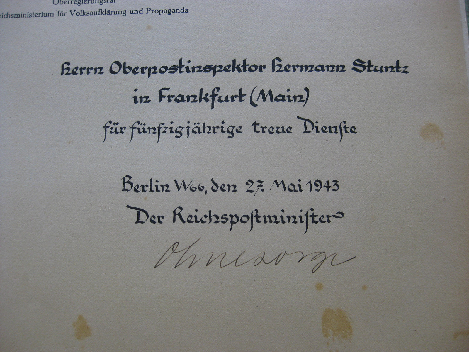 Mappe Meisterwerke deutscher Kriegs-Bildberichter Ehrengeschenk FRANKFURT mit Originalunterschrift Ohnesorge 1942 / 1943