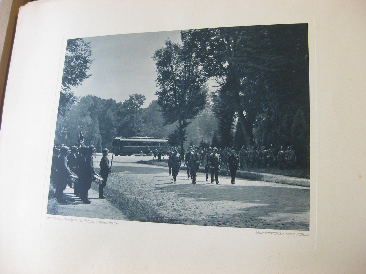 Mappe Meisterwerke deutscher Kriegs-Bildberichter Ehrengeschenk FRANKFURT mit Originalunterschrift Ohnesorge 1942 / 1943