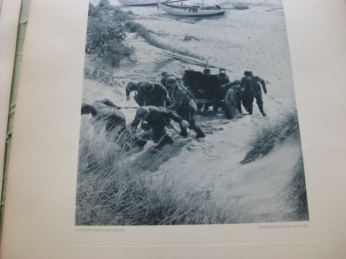 Mappe Meisterwerke deutscher Kriegs-Bildberichter Ehrengeschenk FRANKFURT mit Originalunterschrift Ohnesorge 1942 / 1943