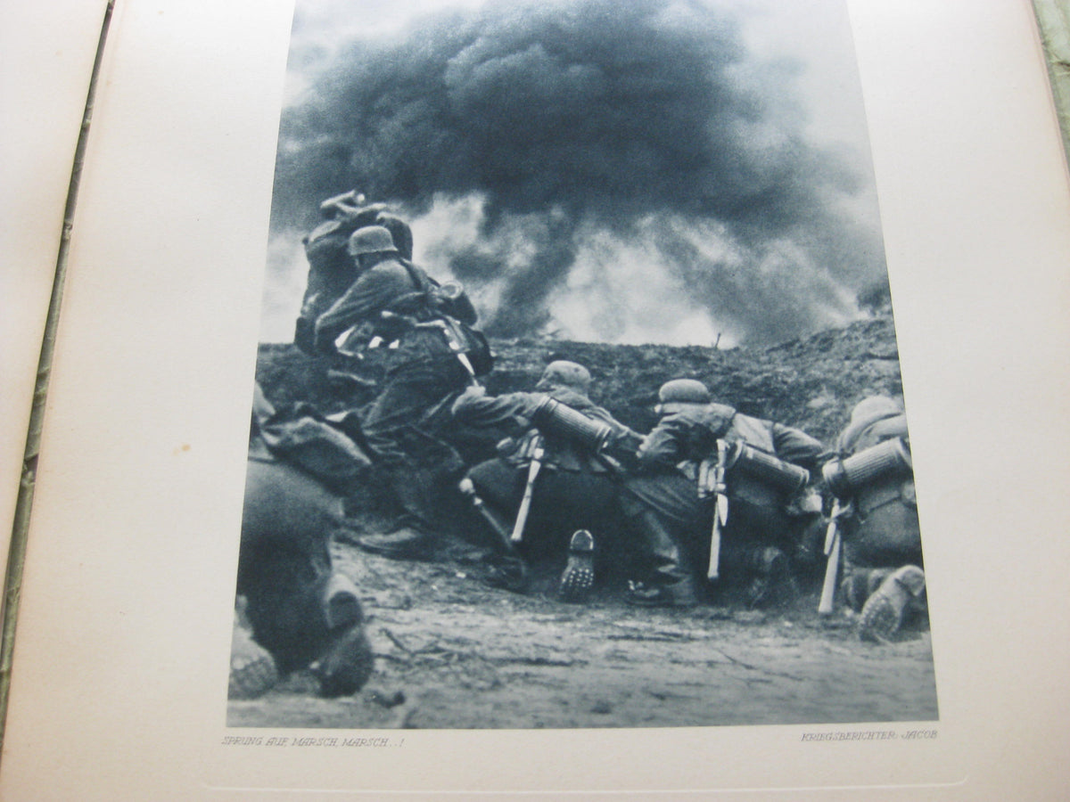 Mappe Meisterwerke deutscher Kriegs-Bildberichter Ehrengeschenk FRANKFURT mit Originalunterschrift Ohnesorge 1942 / 1943