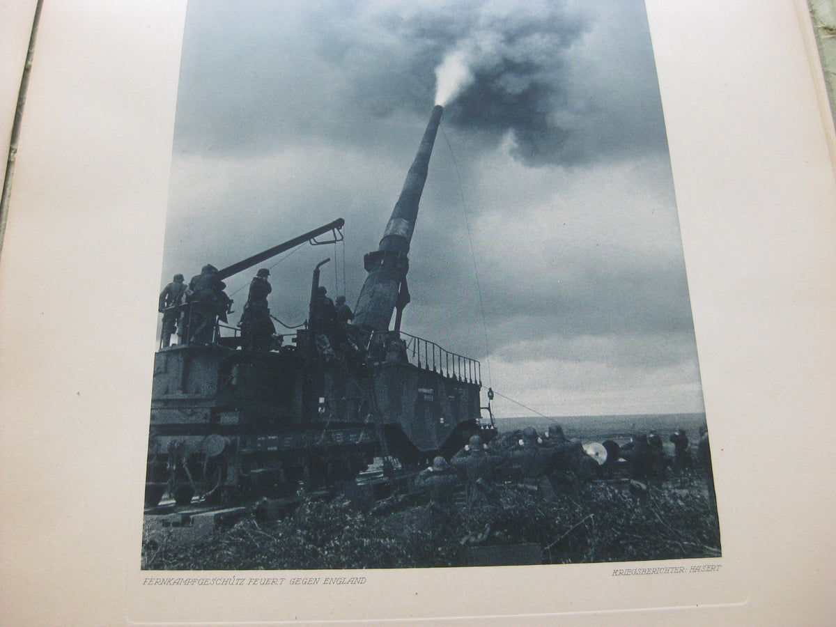 Mappe Meisterwerke deutscher Kriegs-Bildberichter Ehrengeschenk FRANKFURT mit Originalunterschrift Ohnesorge 1942 / 1943