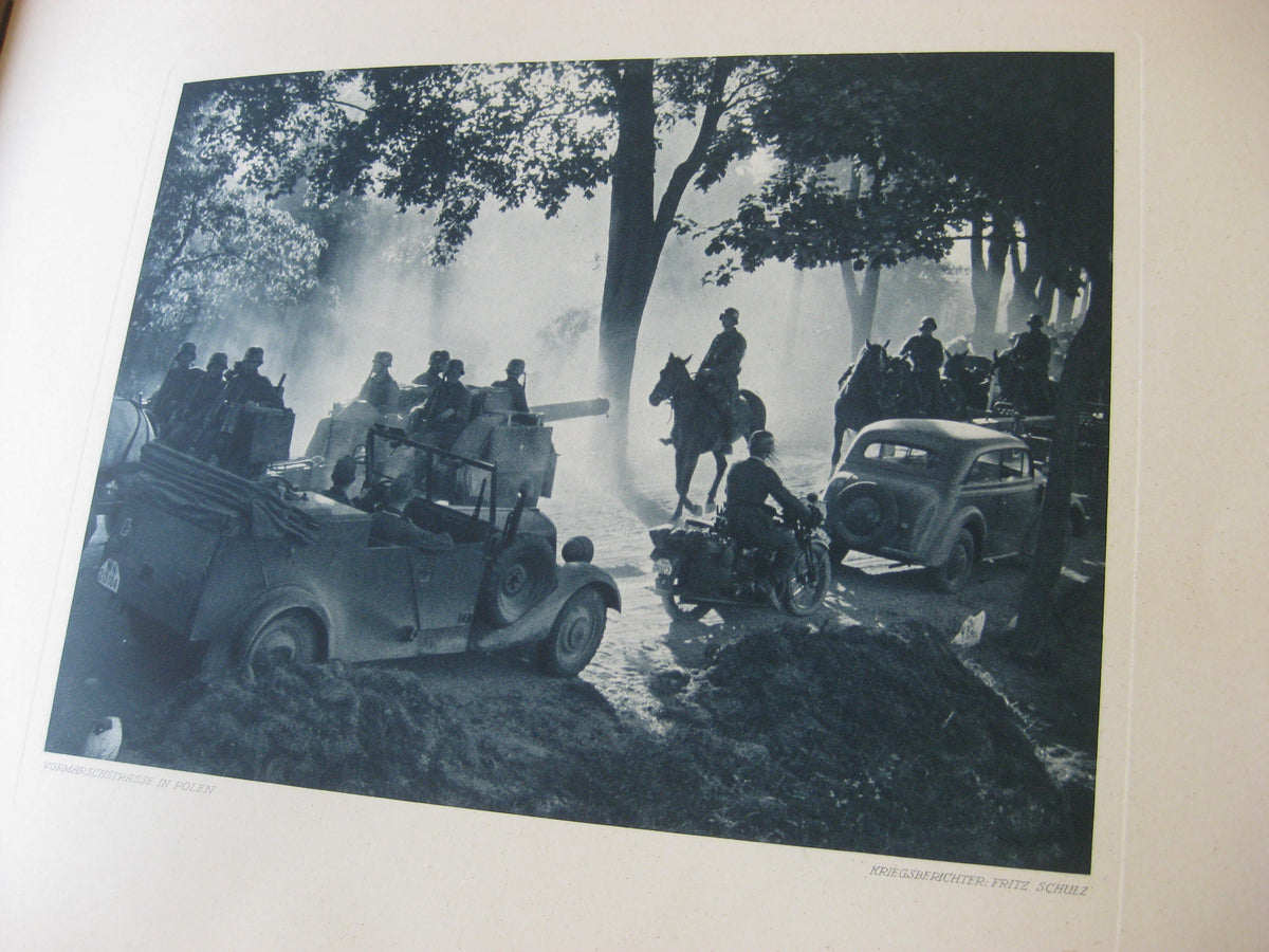 Mappe Meisterwerke deutscher Kriegs-Bildberichter Ehrengeschenk FRANKFURT mit Originalunterschrift Ohnesorge 1942 / 1943