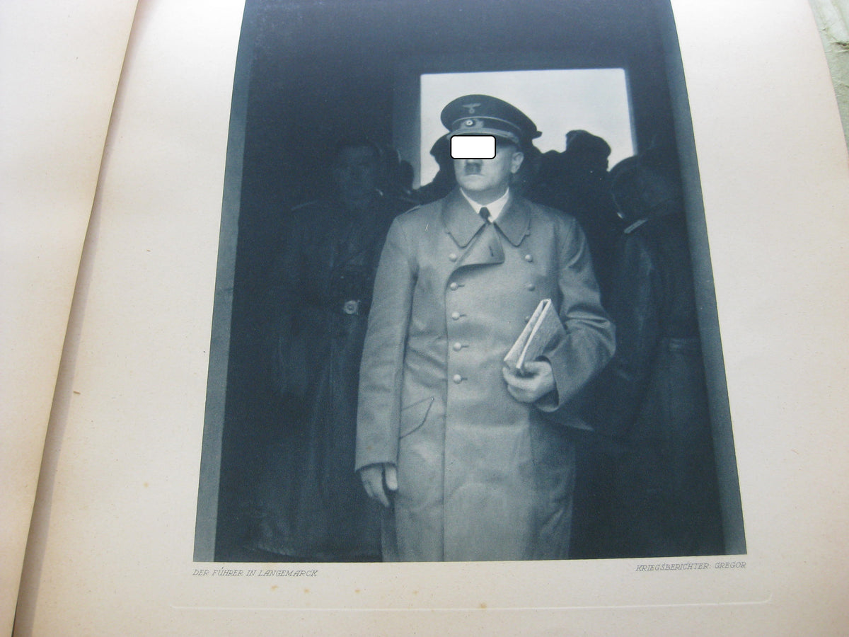 Mappe Meisterwerke deutscher Kriegs-Bildberichter Ehrengeschenk FRANKFURT mit Originalunterschrift Ohnesorge 1942 / 1943