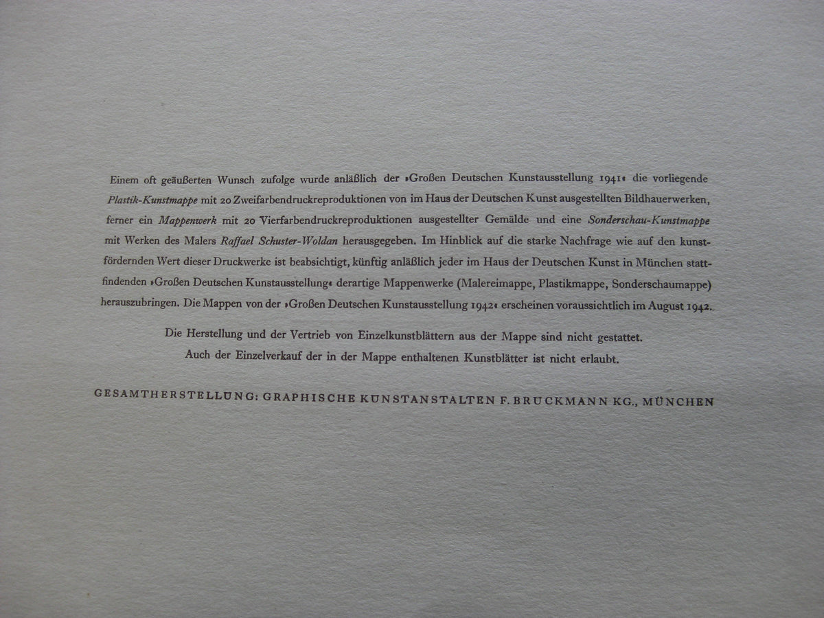 Grosse deutsche Kunstausstellung 1941