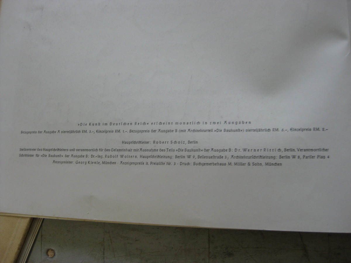 Die Kunst im deutschen Reich 1941