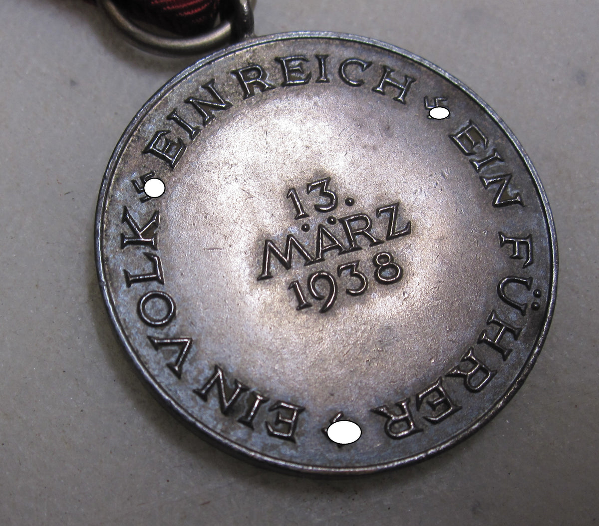 Anschlußmedaille 13.März 1938 / Österreichmedaille im Verleihungsetui      H.W.