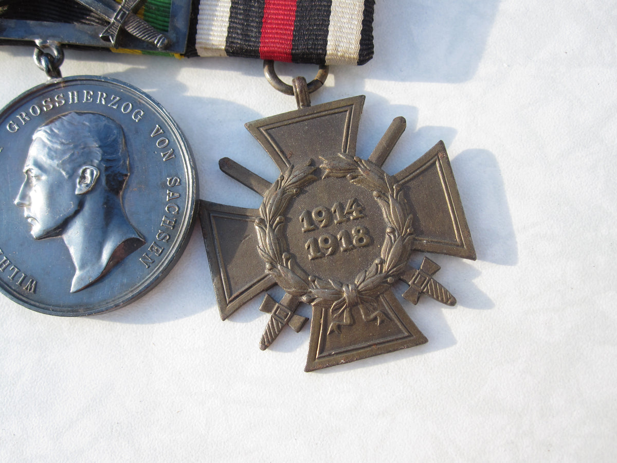 3er Ordensspange Verdienstmedaille in Silber Sachsen Weimar Eisenach mit Schwerterspange