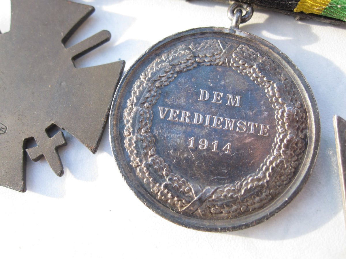 3er Ordensspange Verdienstmedaille in Silber Sachsen Weimar Eisenach mit Schwerterspange