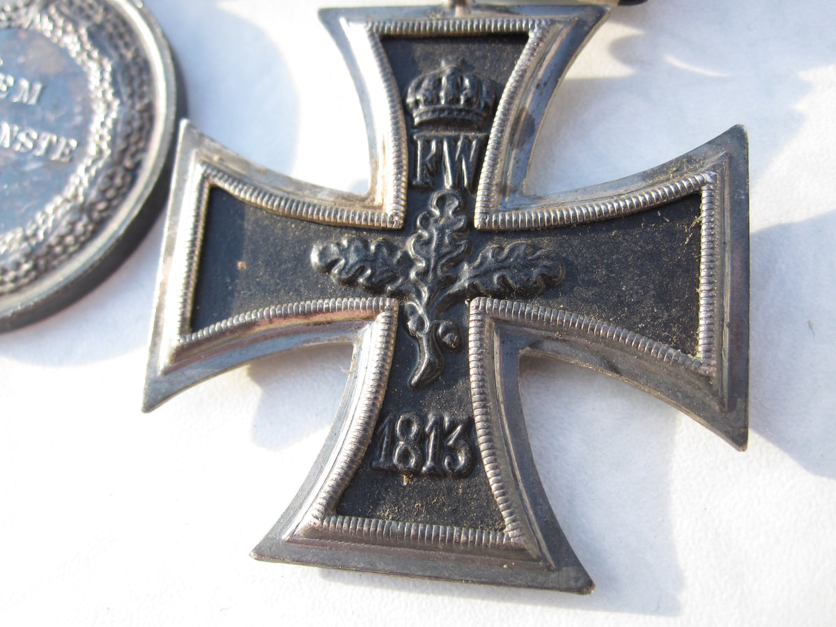 3er Ordensspange Verdienstmedaille in Silber Sachsen Weimar Eisenach mit Schwerterspange