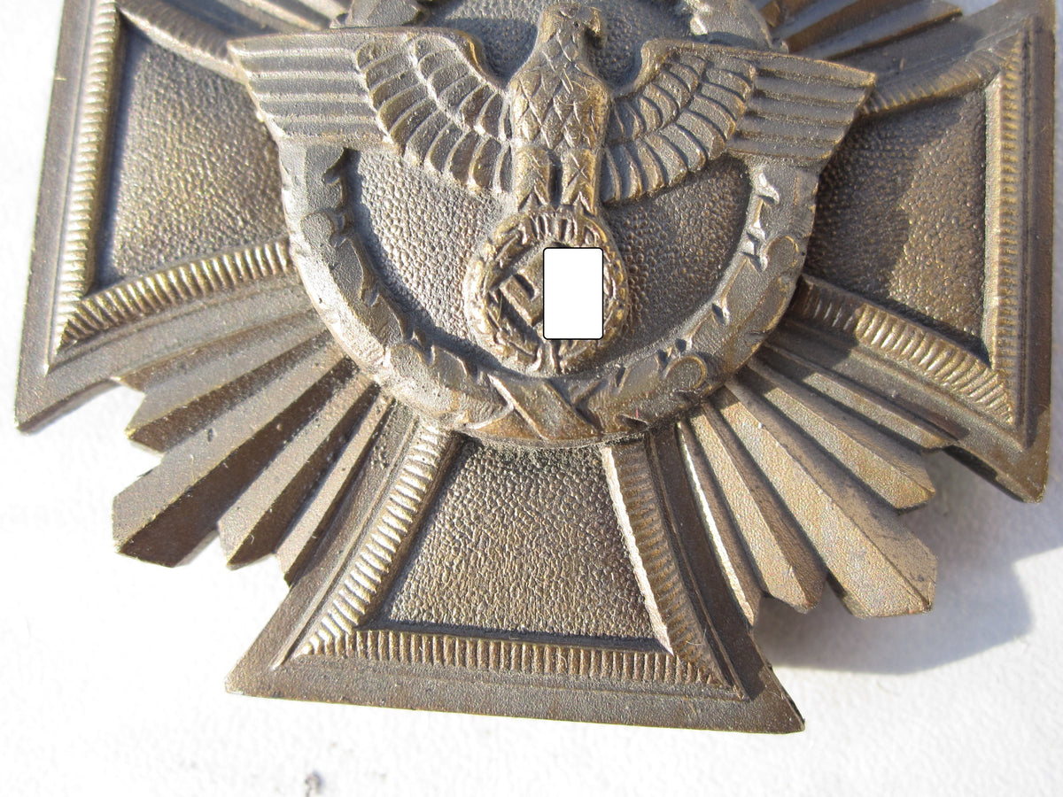 NSDAP Dienstauszeichnung für 10 Jahre in Bronze Hersteller: M1/143