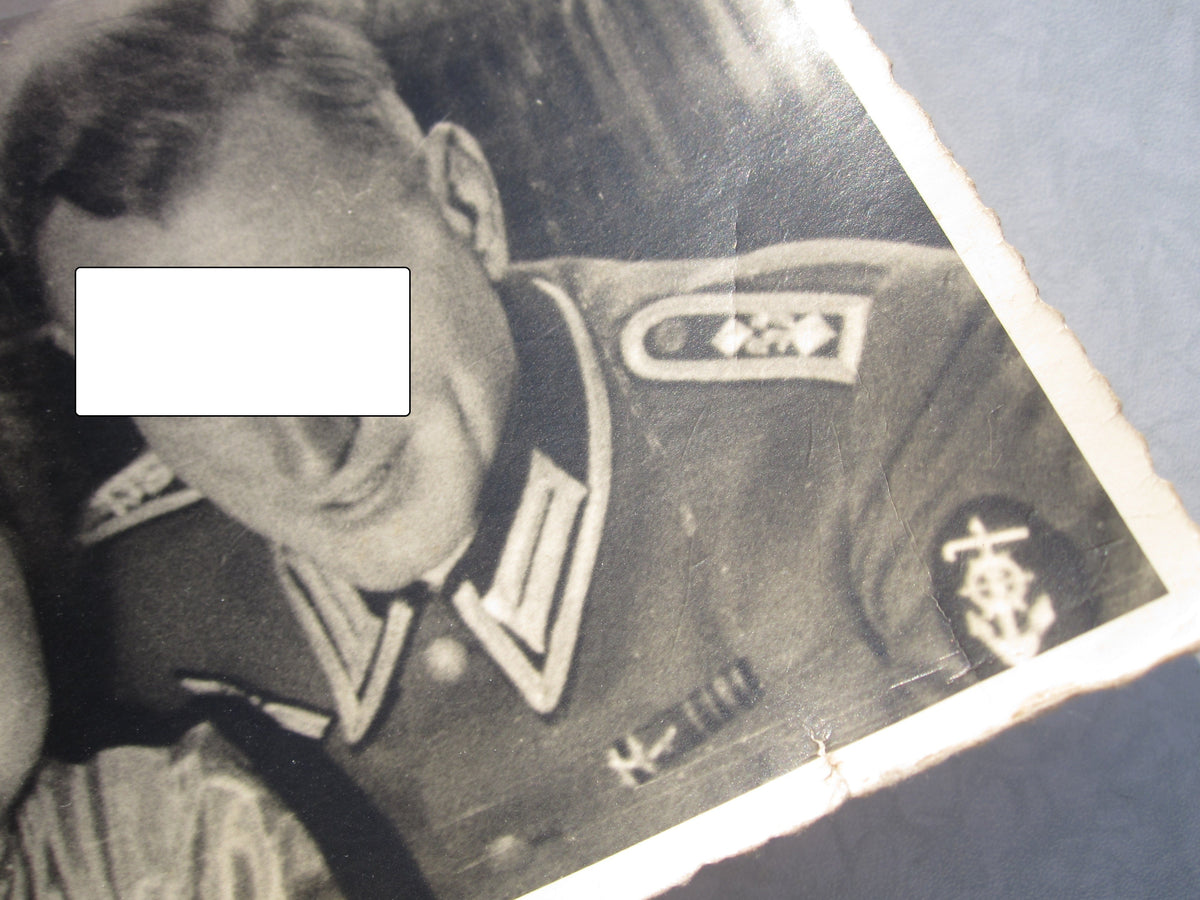 Trägerfoto Uniformfoto Wehrmacht Steuermannsabzeichen Pioniertruppe Ärmelabzeichen !!