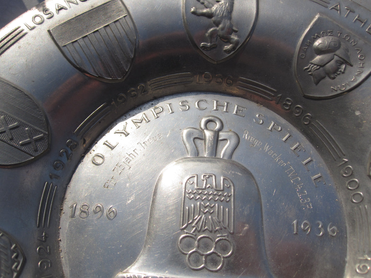 ORIGINAL Zinnteller Olympische Spiele 1936