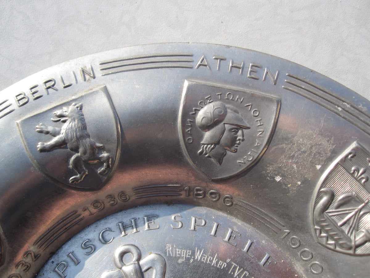 ORIGINAL Zinnteller Olympische Spiele 1936