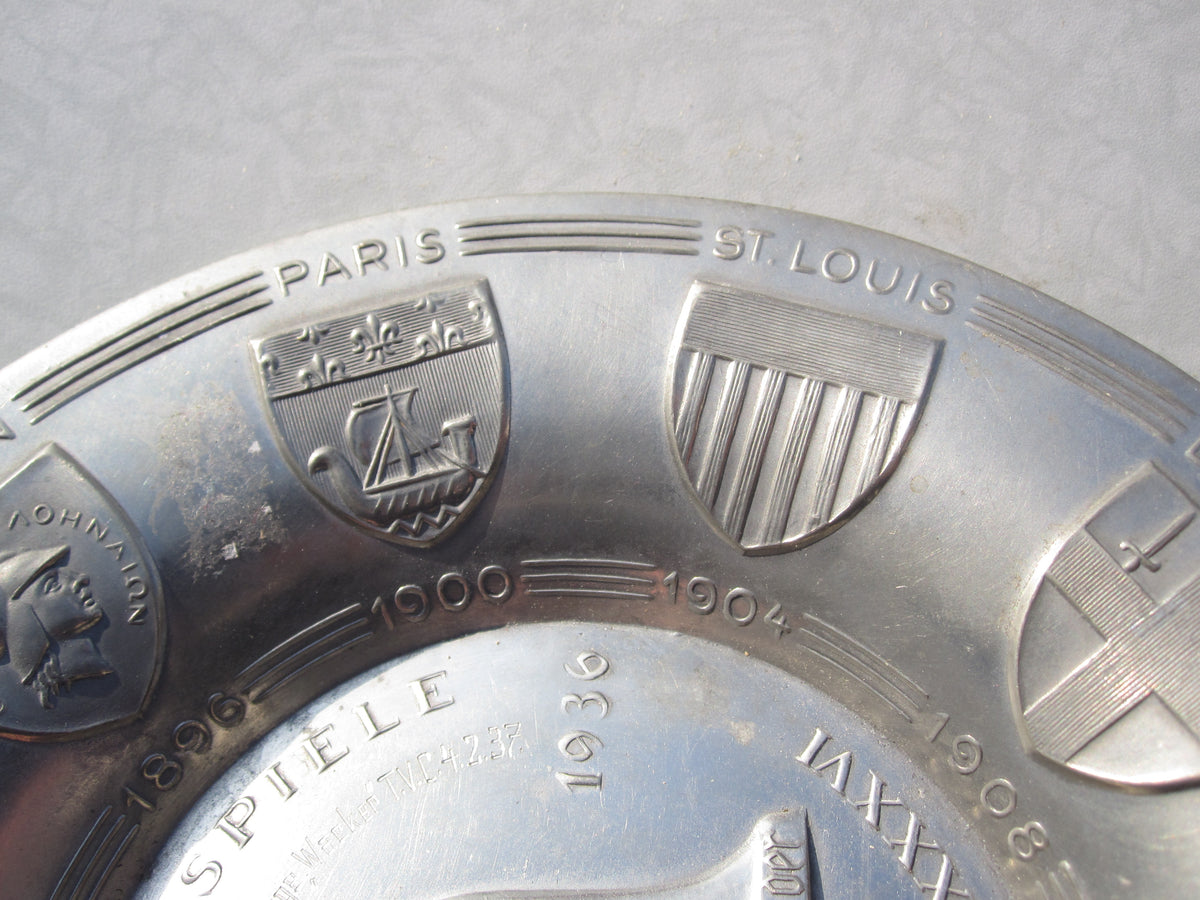 ORIGINAL Zinnteller Olympische Spiele 1936