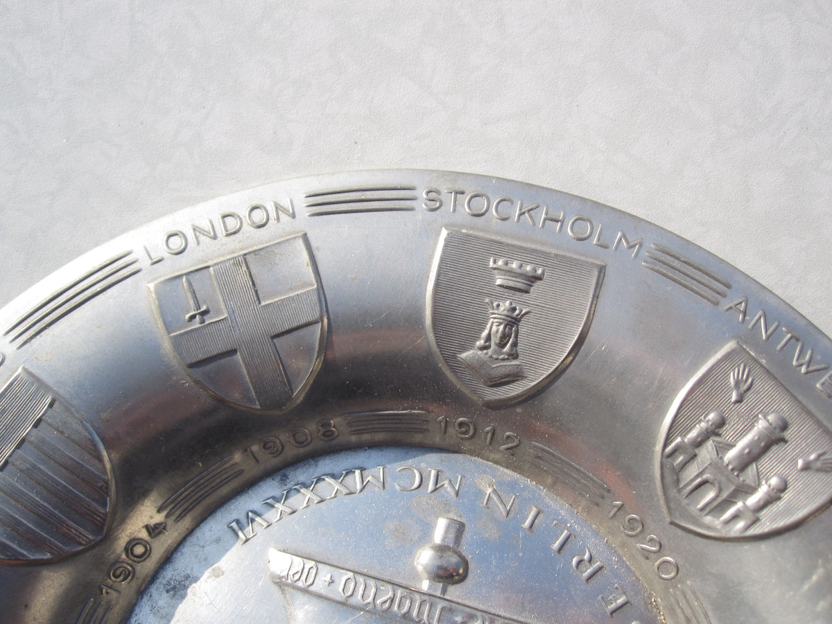 ORIGINAL Zinnteller Olympische Spiele 1936