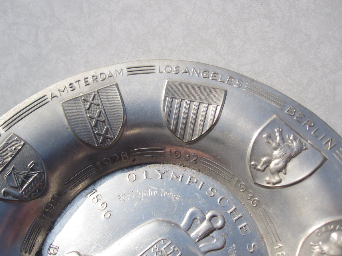 ORIGINAL Zinnteller Olympische Spiele 1936