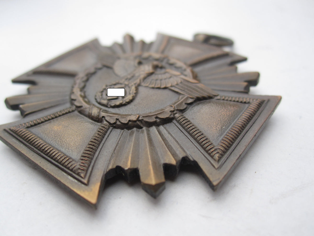 NSDAP Dienstauszeichnung für 10 Jahre in Bronze in Verleihungsschachtel  Hersteller: LAUER / Nürnberg  MINT CONDITION