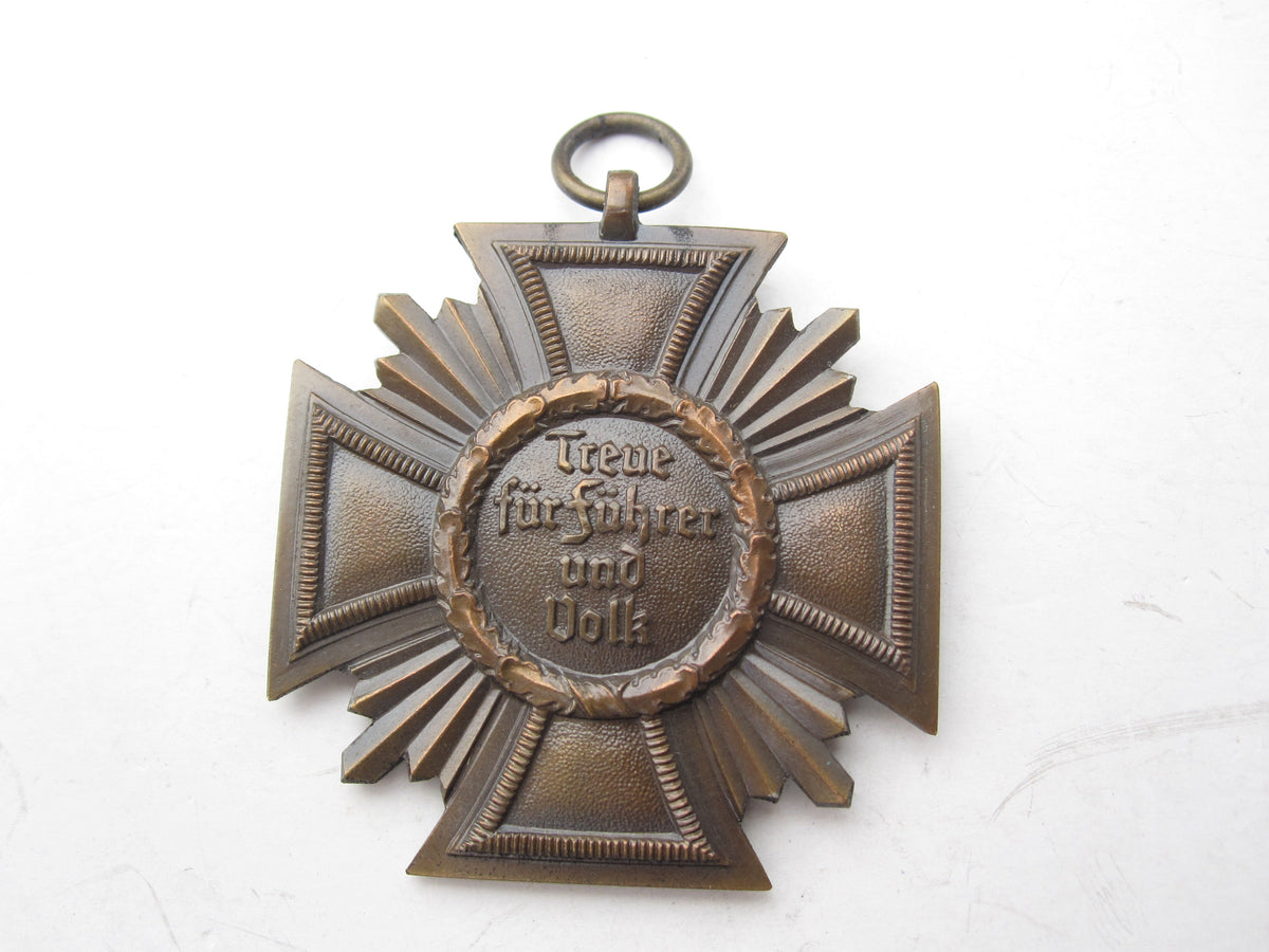 NSDAP Dienstauszeichnung für 10 Jahre in Bronze in Verleihungsschachtel  Hersteller: LAUER / Nürnberg  MINT CONDITION