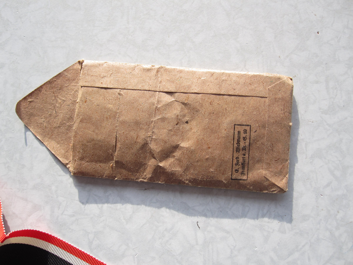 Kriegsverdienstkreuz 2.Klasse OHNE Schwertern KVK2/39 in Verleihungstüte Wiedmann Frankfurt