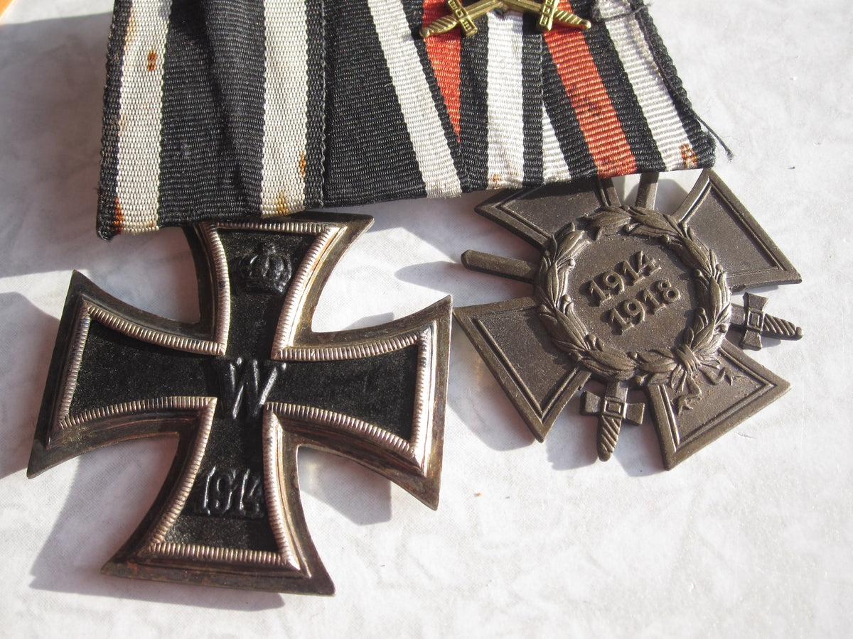 Eisernes Kreuz 2.Klasse 1914 (EK2/14) Frontkämpfer Ehrenkreuz (FEK) Ordensspange