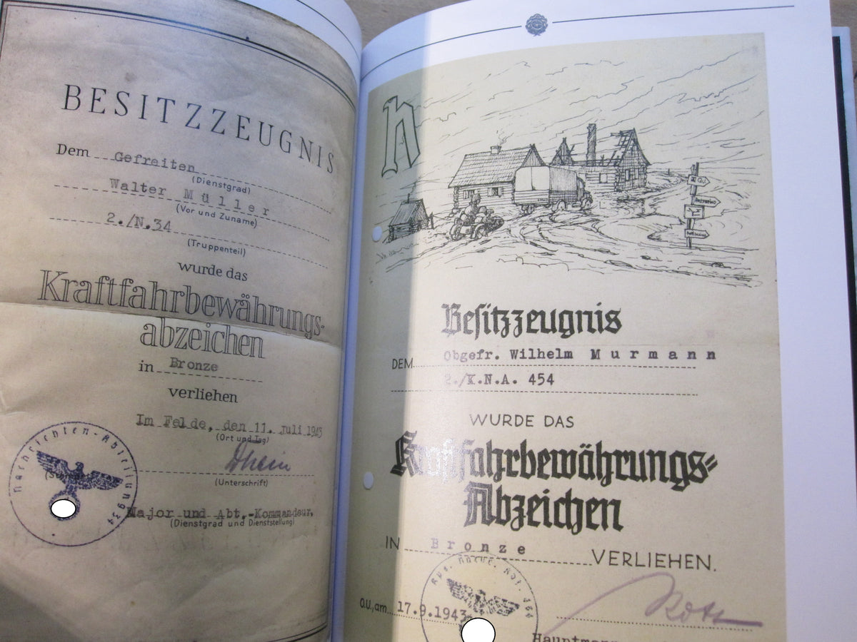 Buch Das Kraftfahr - Bewährungs - Abzeichen der Wehrmacht