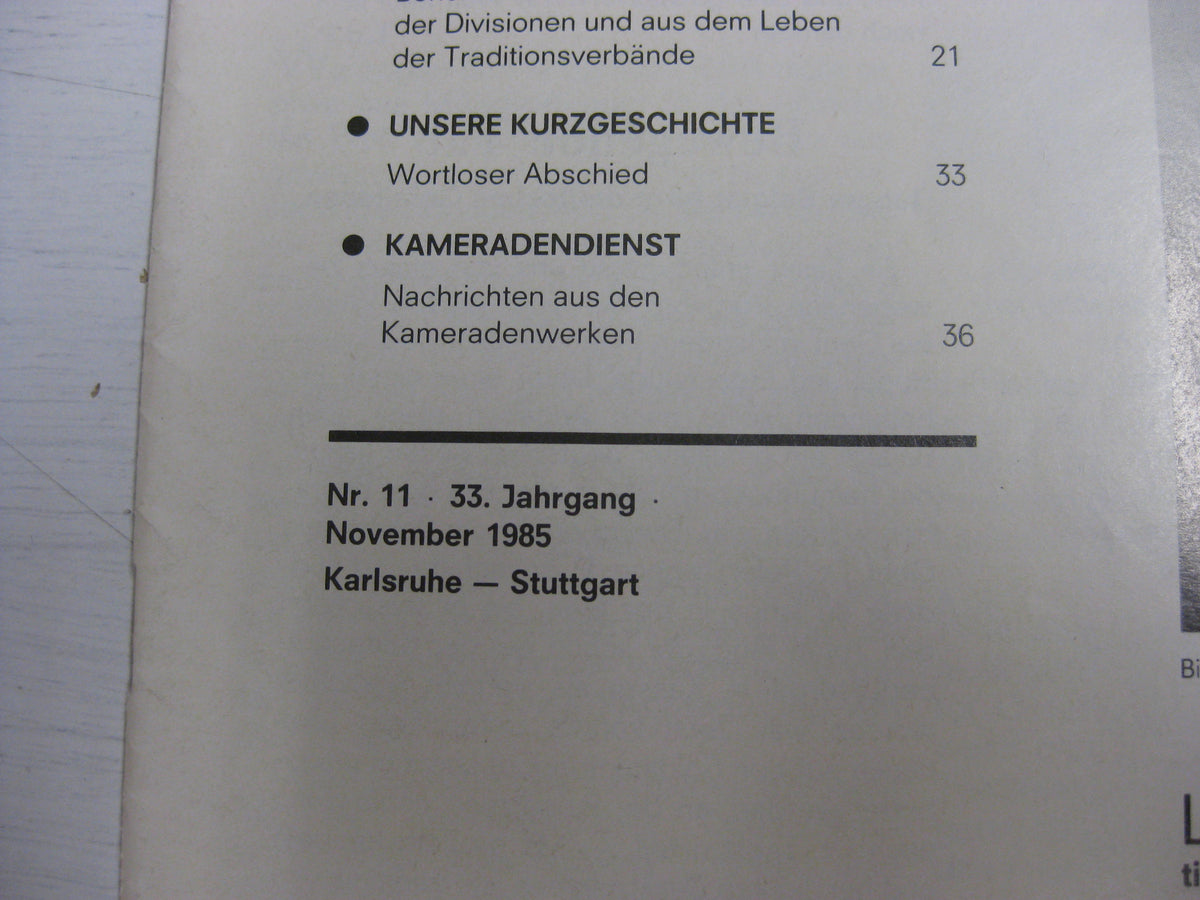 2x Heft Sonderheft Zeitschrift ALTE KAMERADEN von 1985
