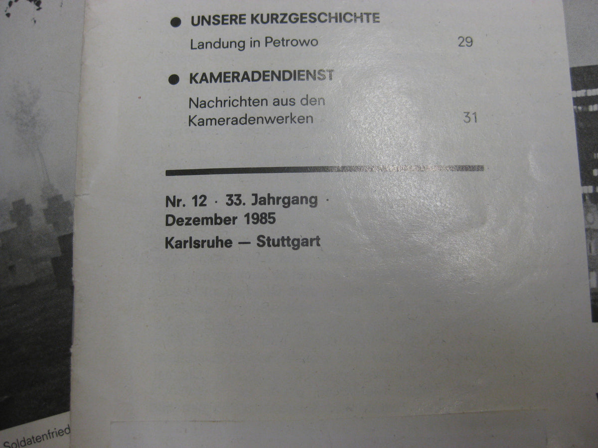 2x Heft Sonderheft Zeitschrift ALTE KAMERADEN von 1985