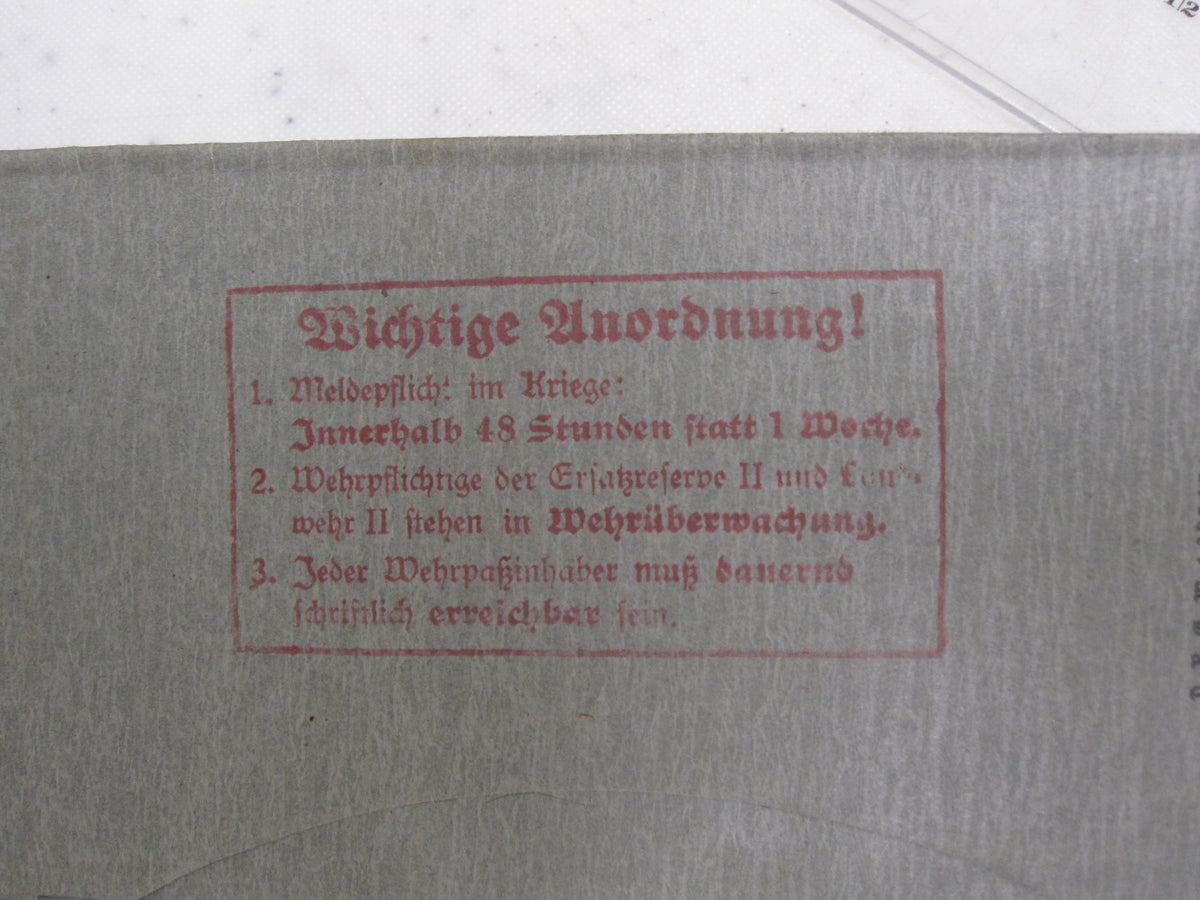 Wehrpaß Leutnant aus der Hansestadt Bremen