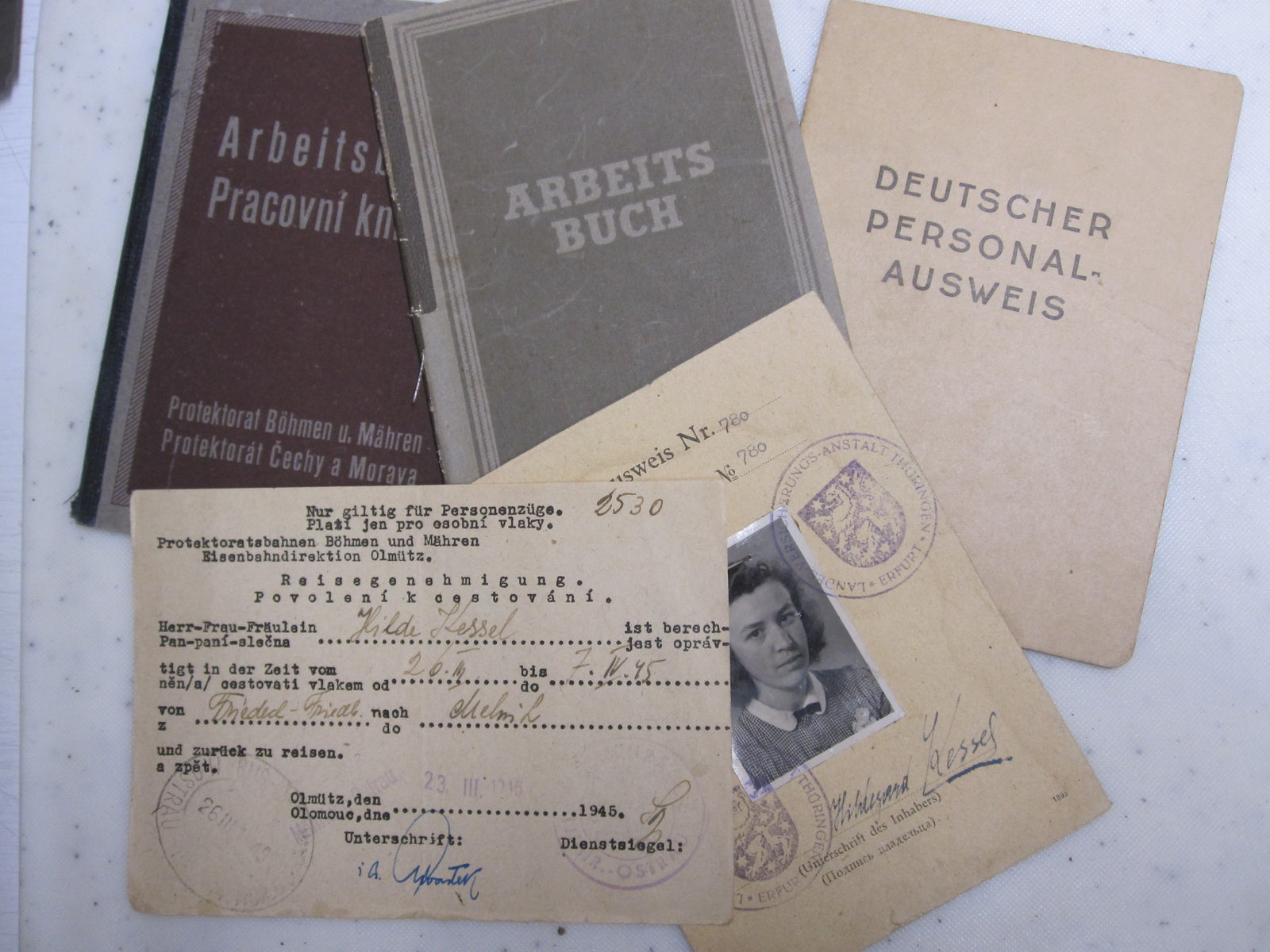 Konvolut einer Frau Arbeitsbuch Protektorat Böhmen & Mähren