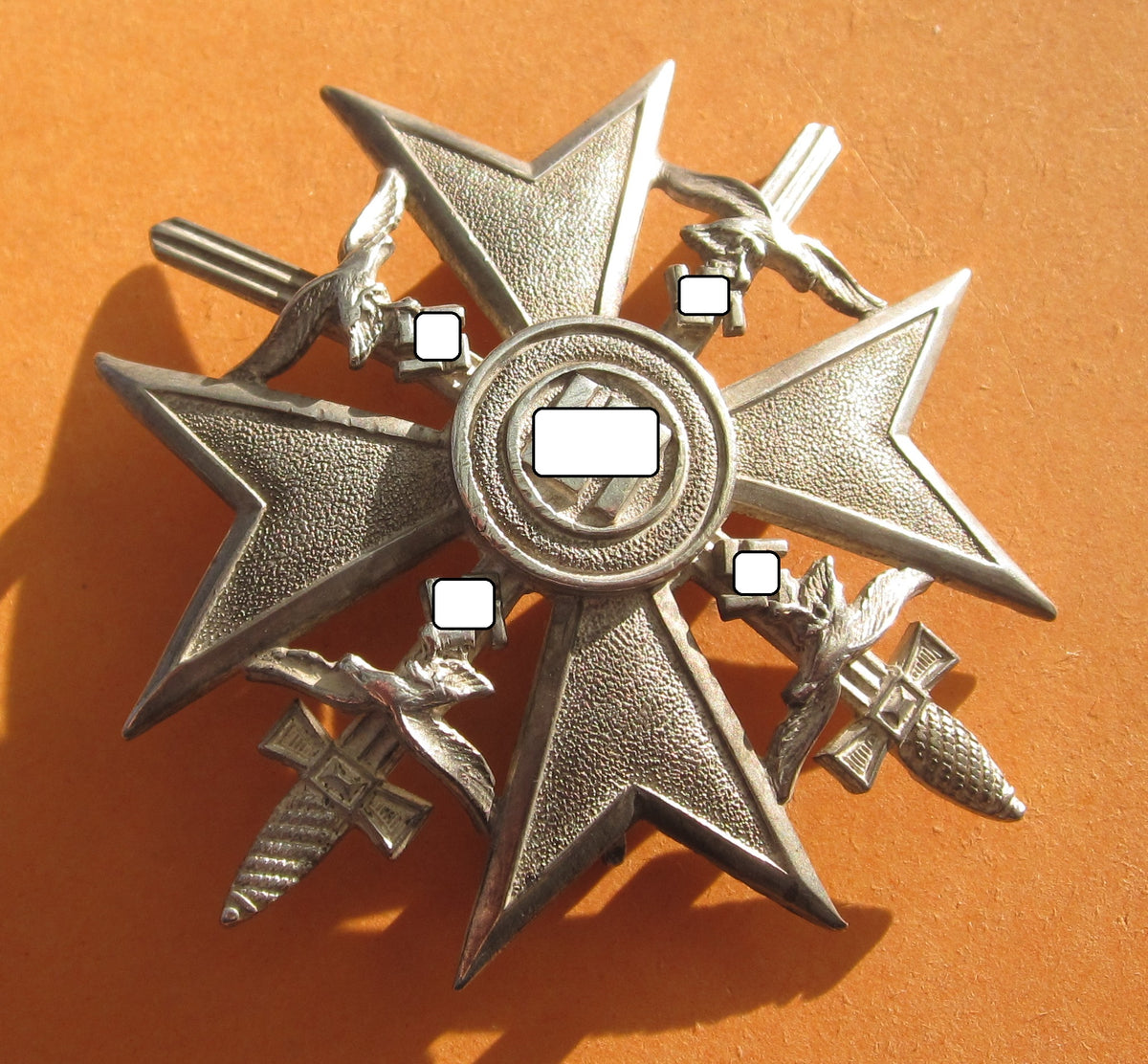 Spanienkreuz mit Schwertern in SILBER Hersteller: CEJ Junker LEGION CONDOR