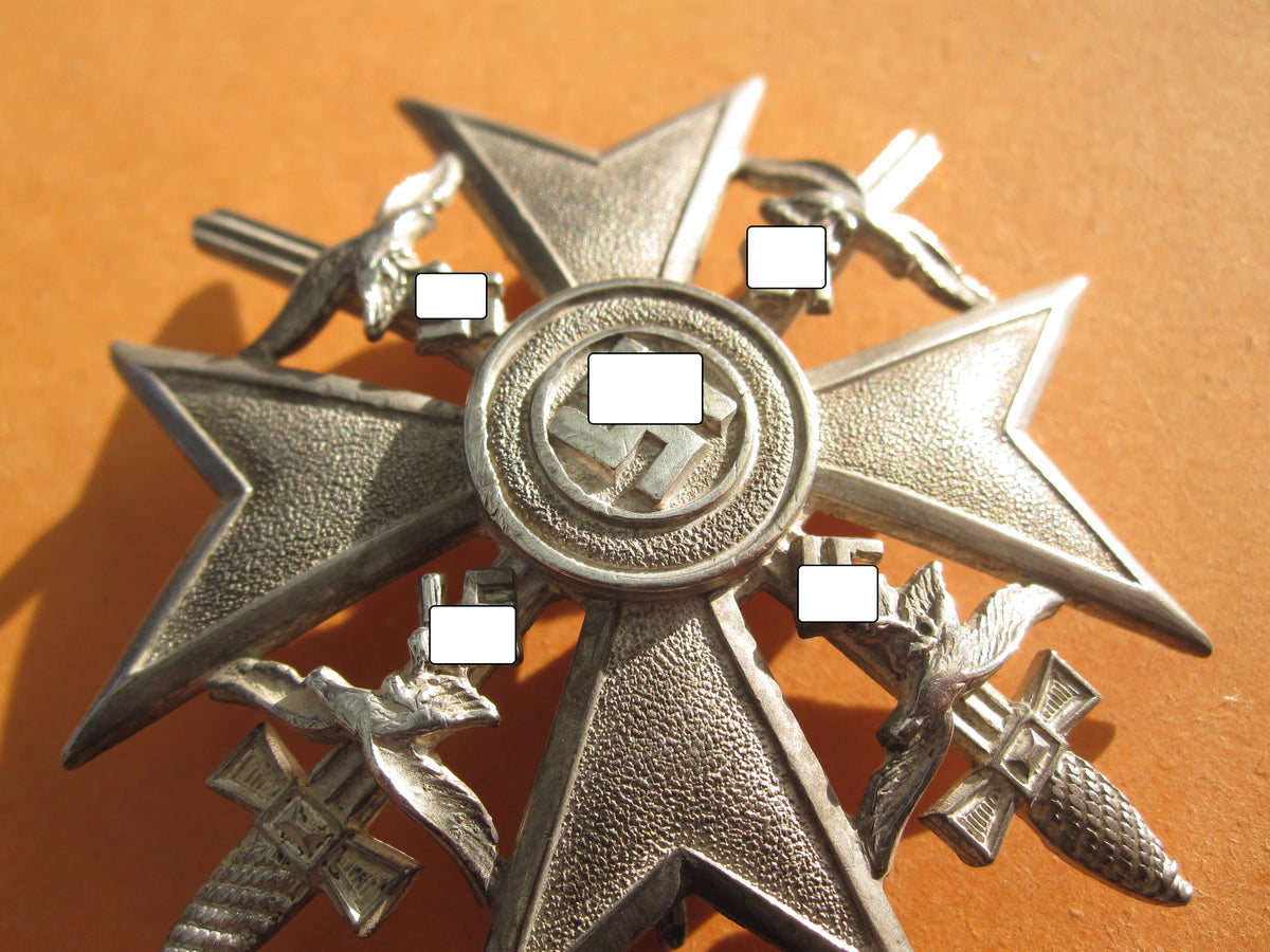 Spanienkreuz mit Schwertern in SILBER Hersteller: CEJ Junker LEGION CONDOR