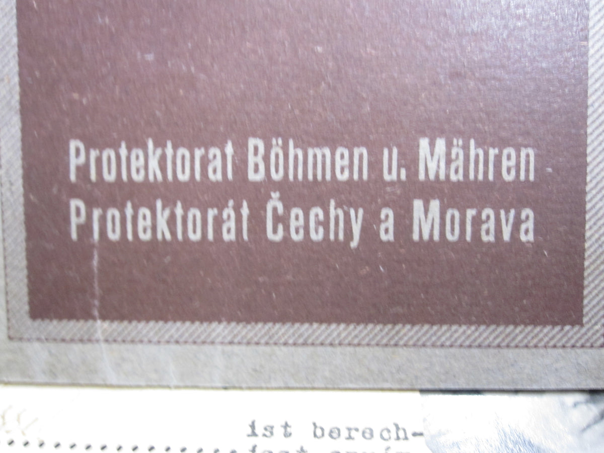 Konvolut einer Frau Arbeitsbuch Protektorat Böhmen &amp; Mähren