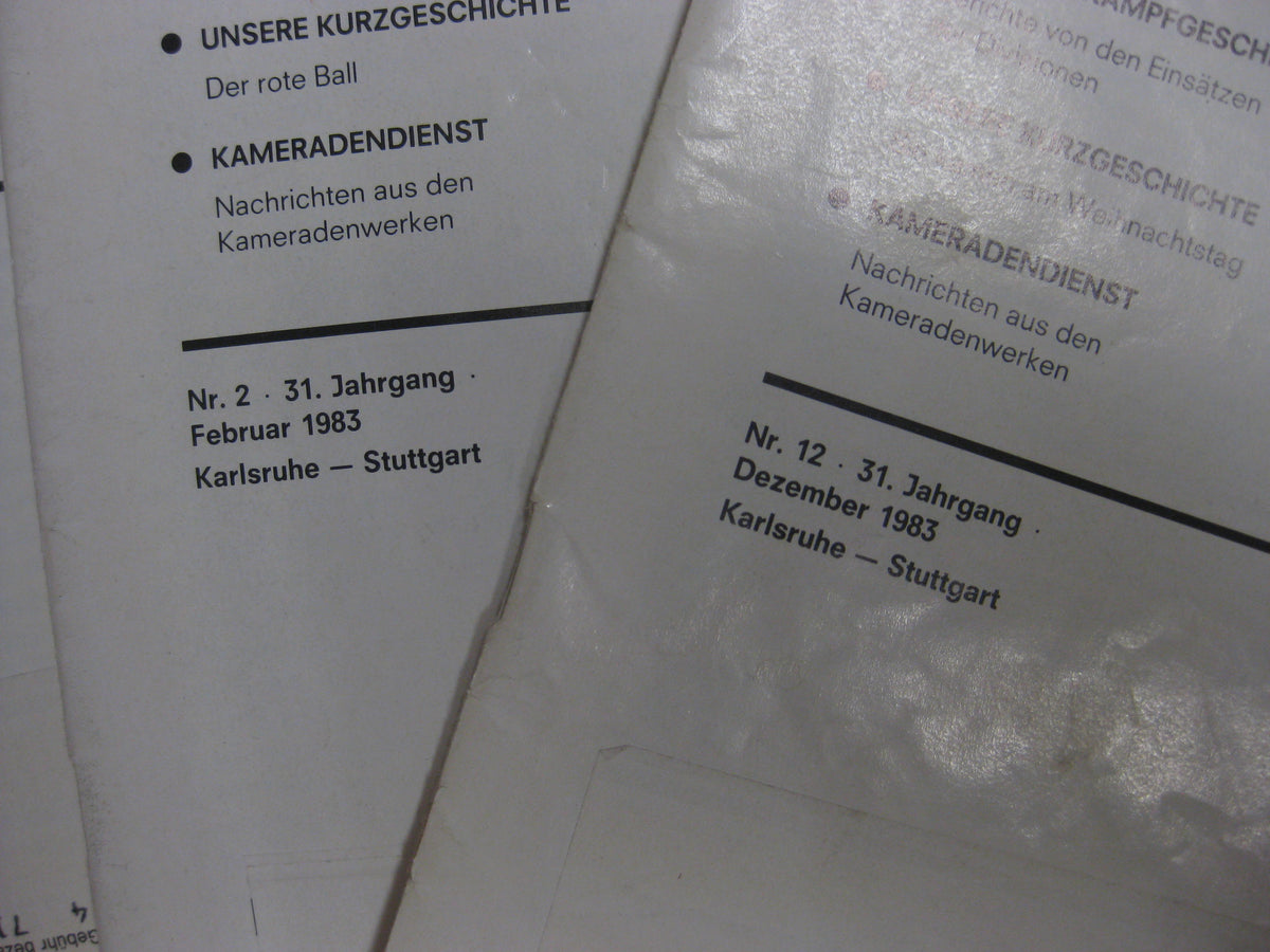 4x Heft Sonderheft Zeitschrift ALTE KAMERADEN von 1983