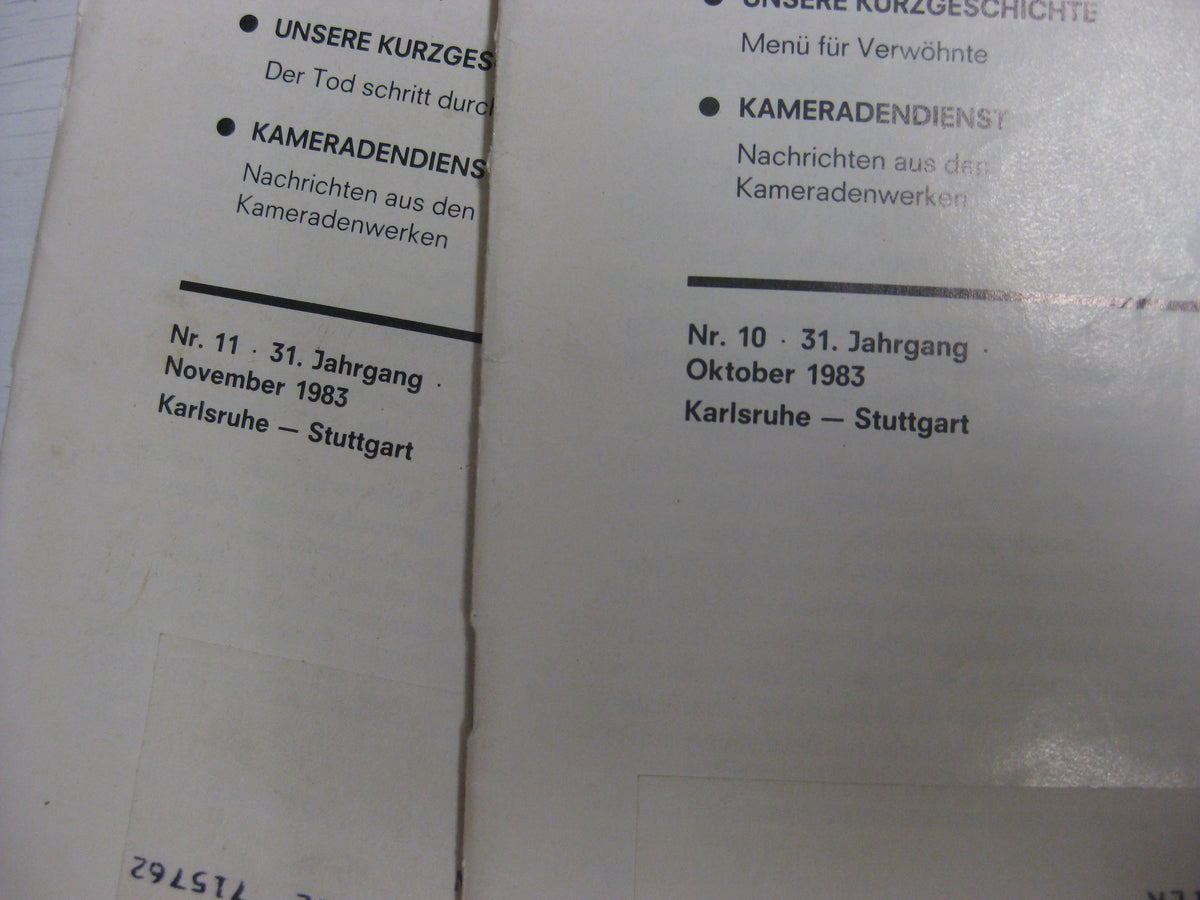 4x Heft Sonderheft Zeitschrift ALTE KAMERADEN von 1983
