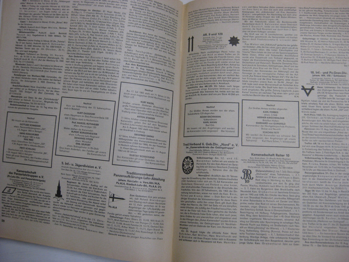4x Heft Sonderheft Zeitschrift ALTE KAMERADEN von 1983