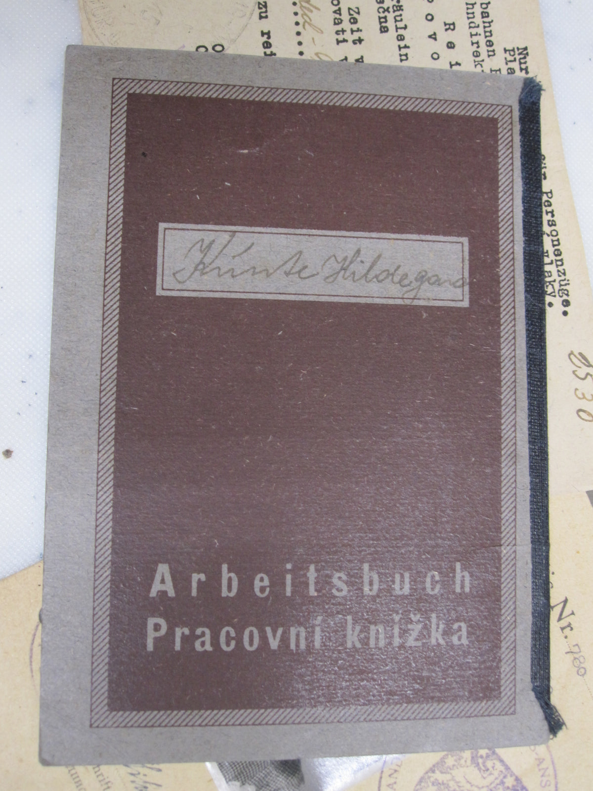 Konvolut einer Frau Arbeitsbuch Protektorat Böhmen &amp; Mähren