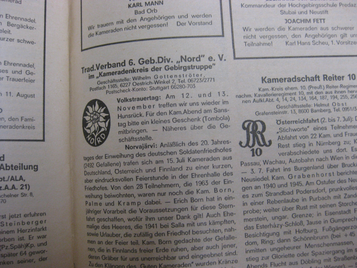 4x Heft Sonderheft Zeitschrift ALTE KAMERADEN von 1983